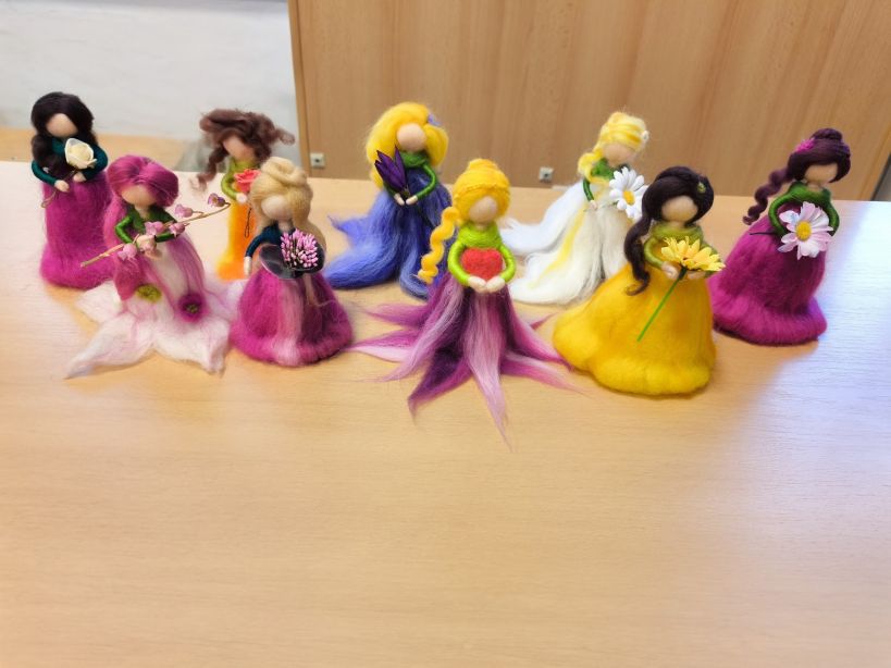 Květinová panenka - kurz plstění